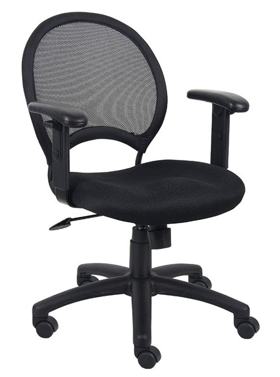 B6216 - Budget Mesh Task Chair w/Adjustable Arms by Boss