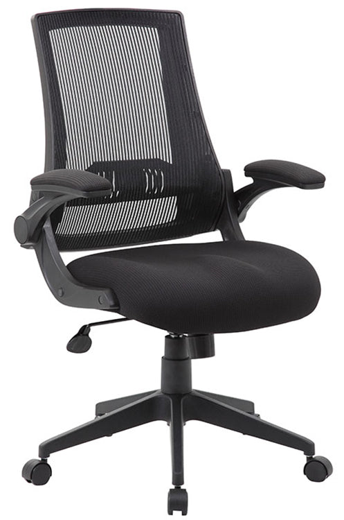 B6776 - Mesh Back Flip Arm Task Chair by Boss