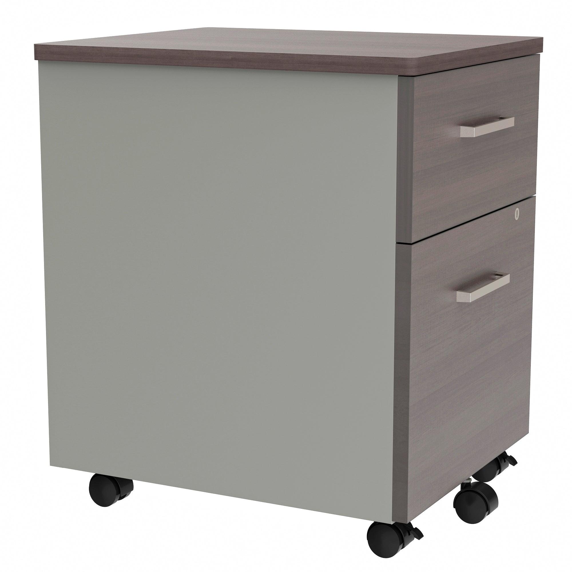 ZU106 - 2 Drawer Mobile Pedestal, Laminate & Steel, Box/File by Linea Italia