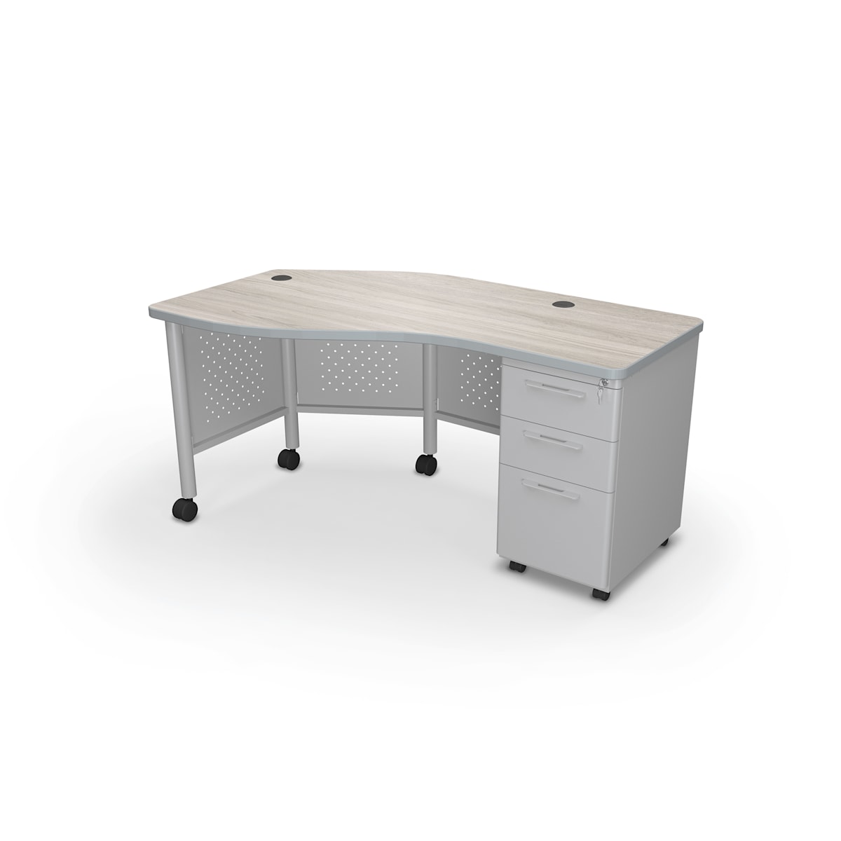 91785 -Avid Instructor Teacher's Desk, Platinum Base   by Balt