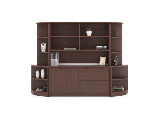 CA256H - Deluxe Storage Credenza / Hutch Wall Unit by Candex