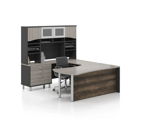 CAN5861U - Deluxe New Yorker Executive 'U' Desk w/Hutch by Candex