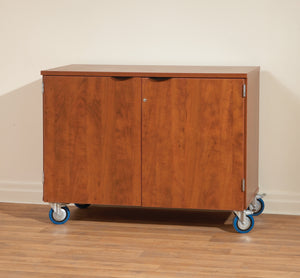Candex Deluxe Wood Heavy-Duty Mobile Storage Cabinet, Counter Height  custom size width