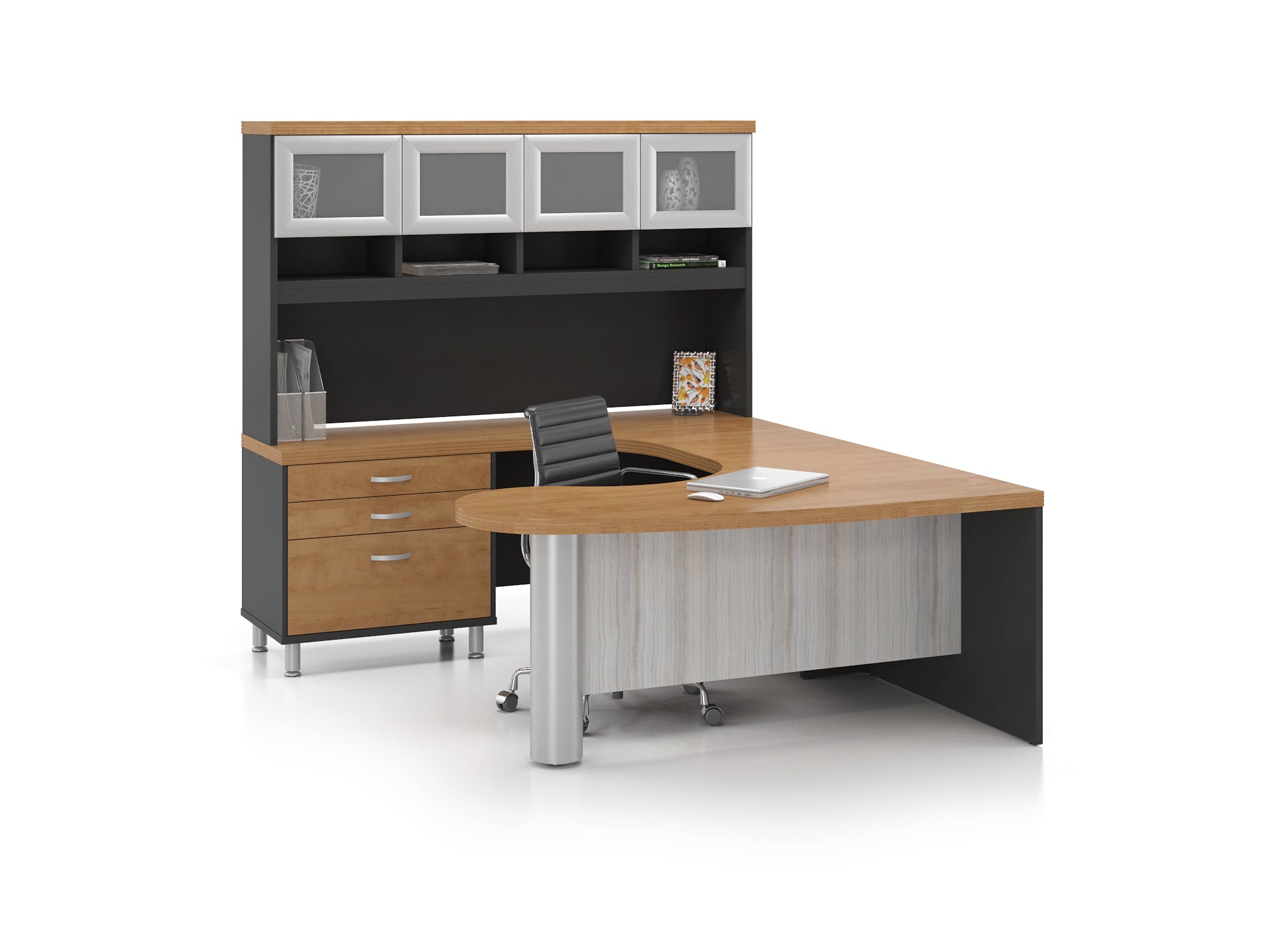 CAN5861 - Deluxe New Yorker Series U Desk Office Suite by Candex