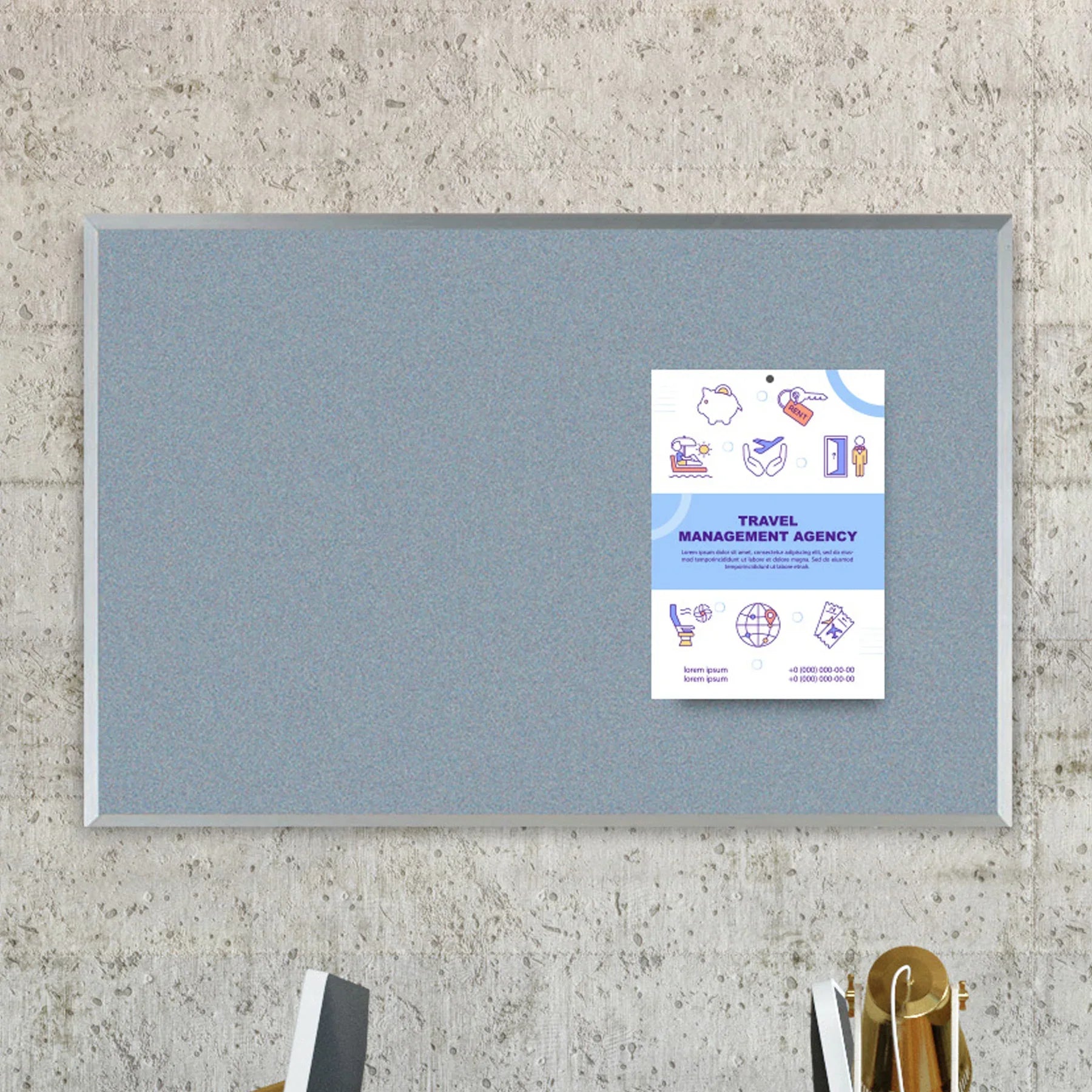DW2436 - Aluminum Frame VIC Cork Super Bulletin Boards 8 Sizes by Aarco