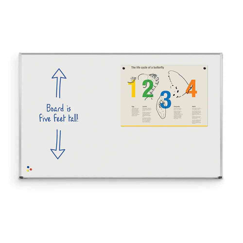 202AJ - Mooreco El Grande Porcelain Steel Markerboard w/ Deluxe Aluminum Trim