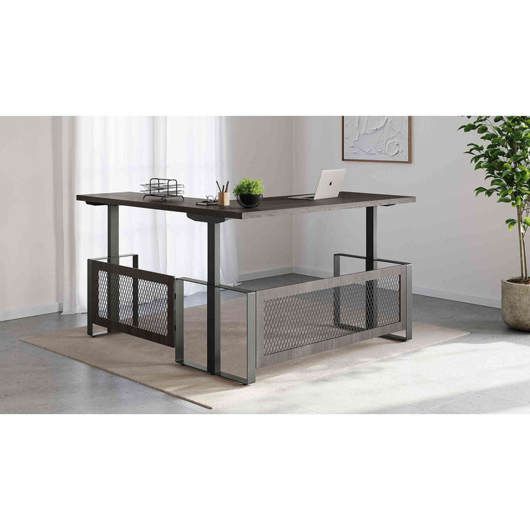EVH100GG - OfficeSource Palisades L Shape Electric Height Adjustable Desk