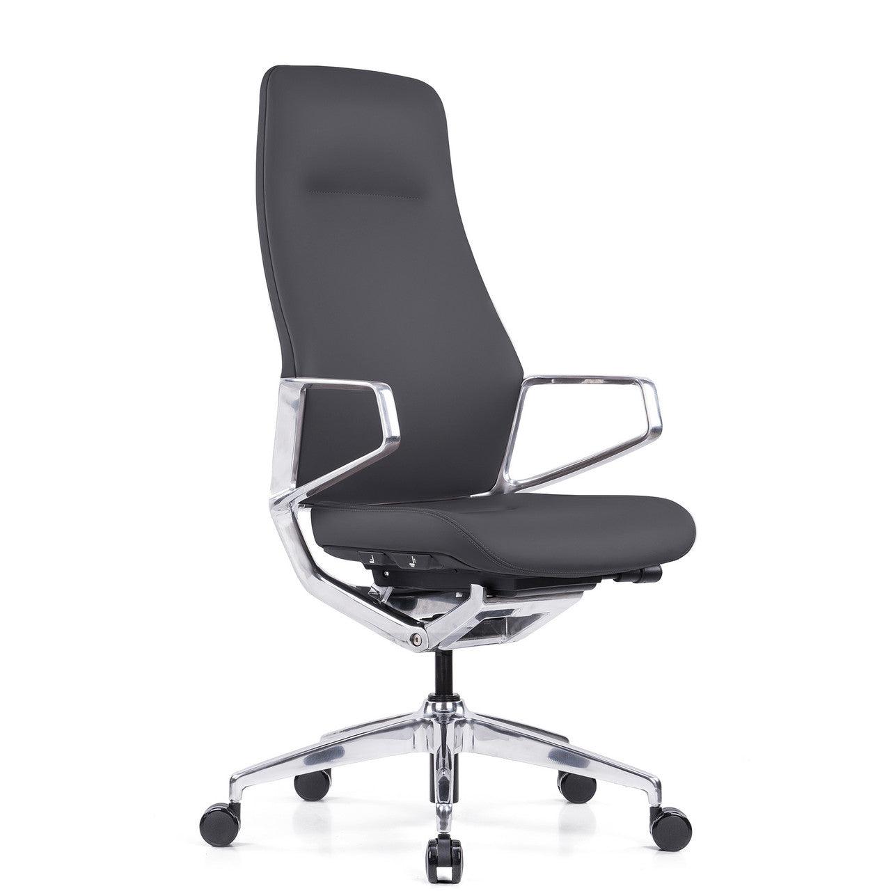 300HL - Veneto Executive High Back Chair with Polished Aluminum Frame by Office Source