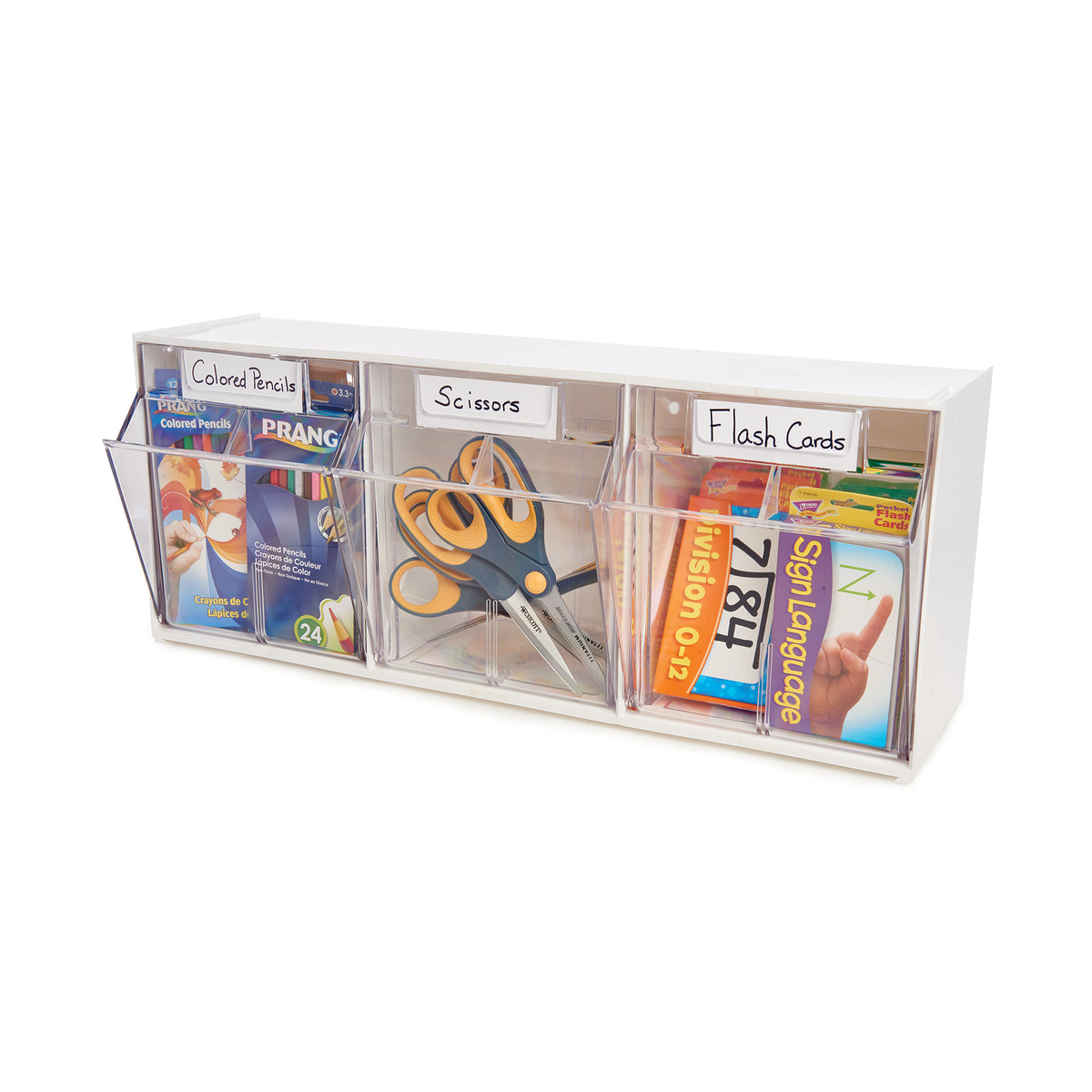 Tilt Bin Interlocking Multi-Bin Storage Organizer