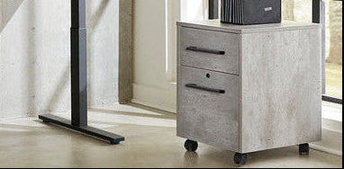 Assorted commercial-grade mobile pedestals with locking file drawers for under-desk office storage