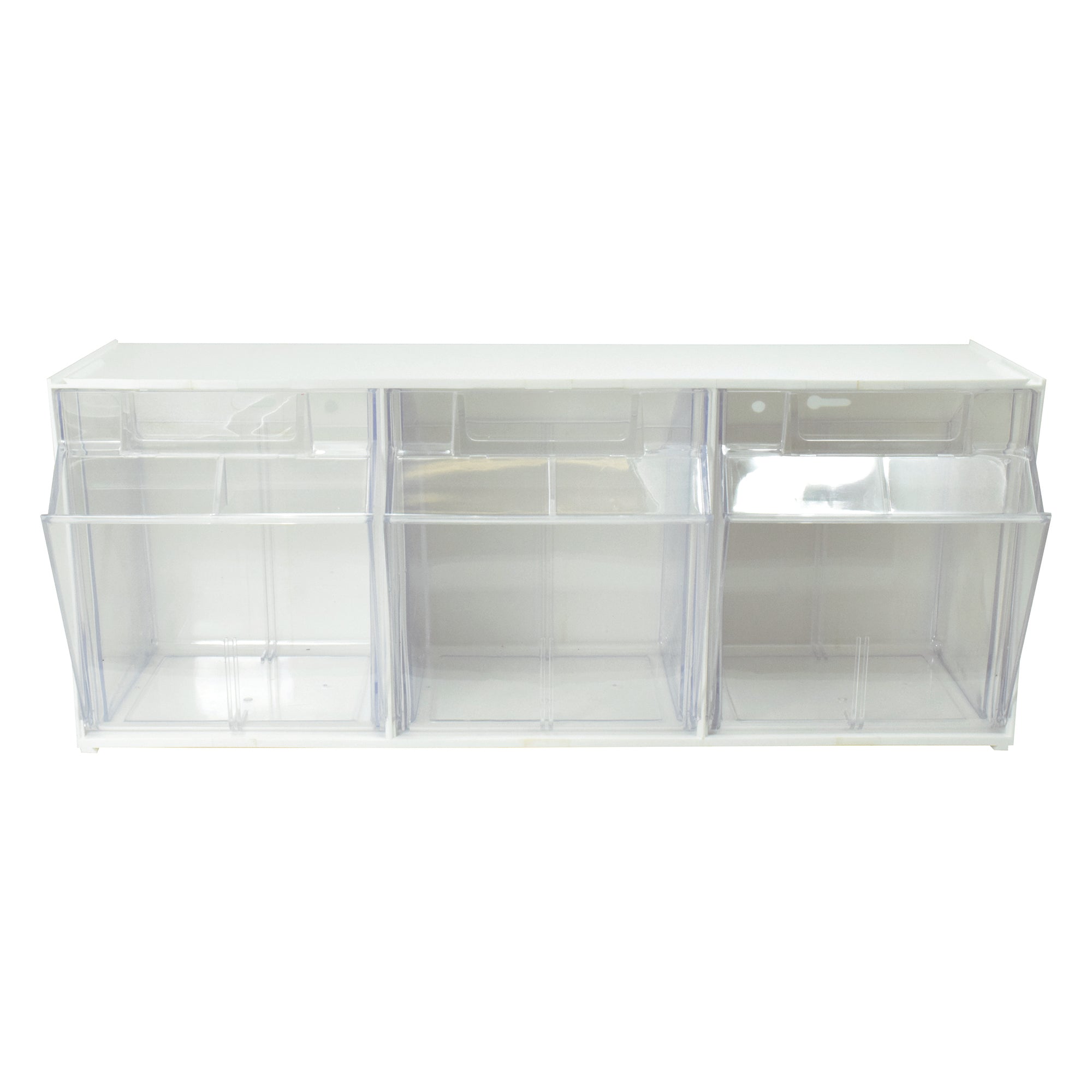 Tilt Bin Interlocking Multi-Bin Storage Organizer