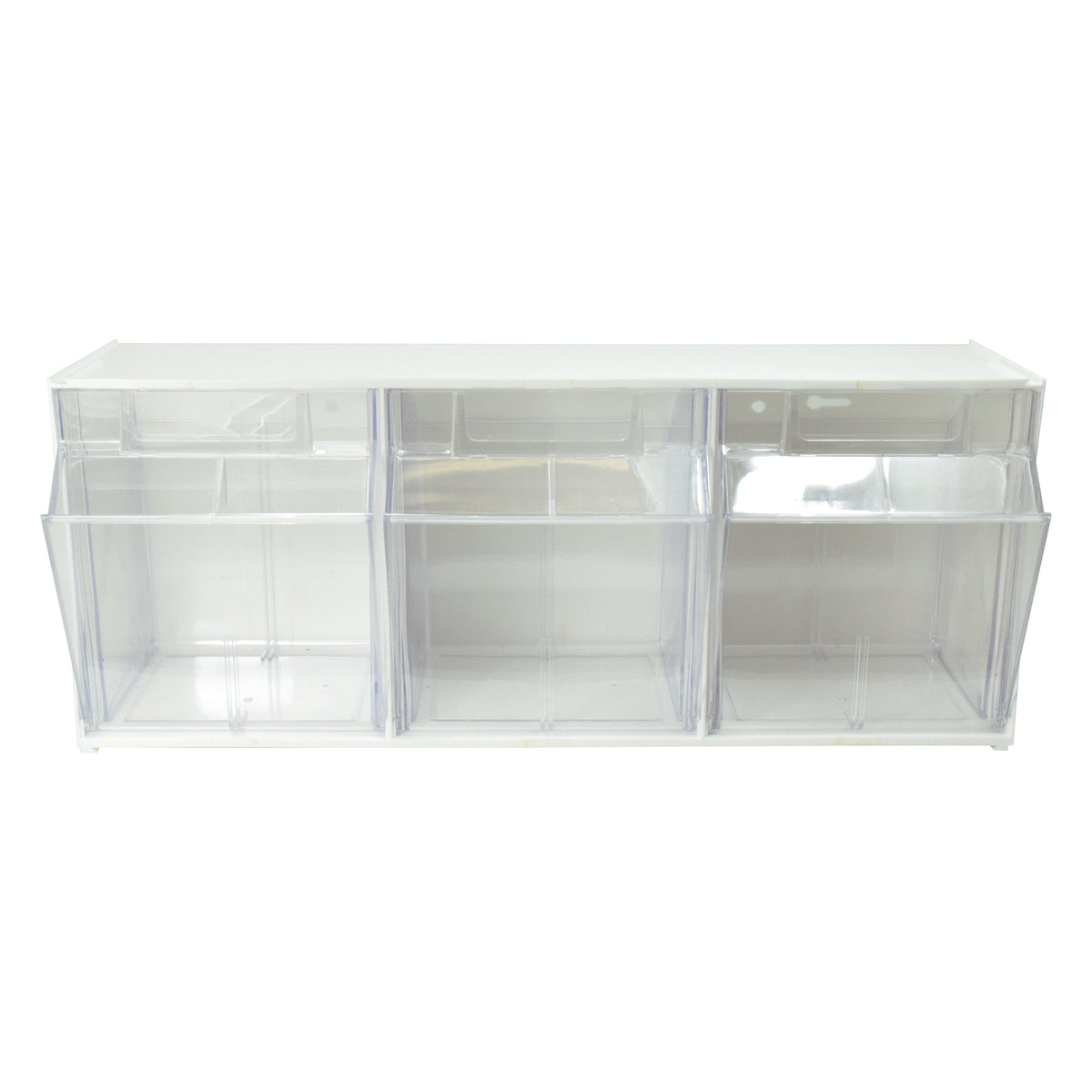 Tilt Bin Interlocking Multi-Bin Storage Organizer