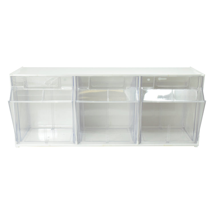 Tilt Bin Interlocking Multi-Bin Storage Organizer