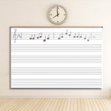 Load image into Gallery viewer, 202AGS1 - MUSIC LINE PORCELAIN STEEL WHITEBOARD – DELUXE ALUMINUM TRIM – by Mooreco
