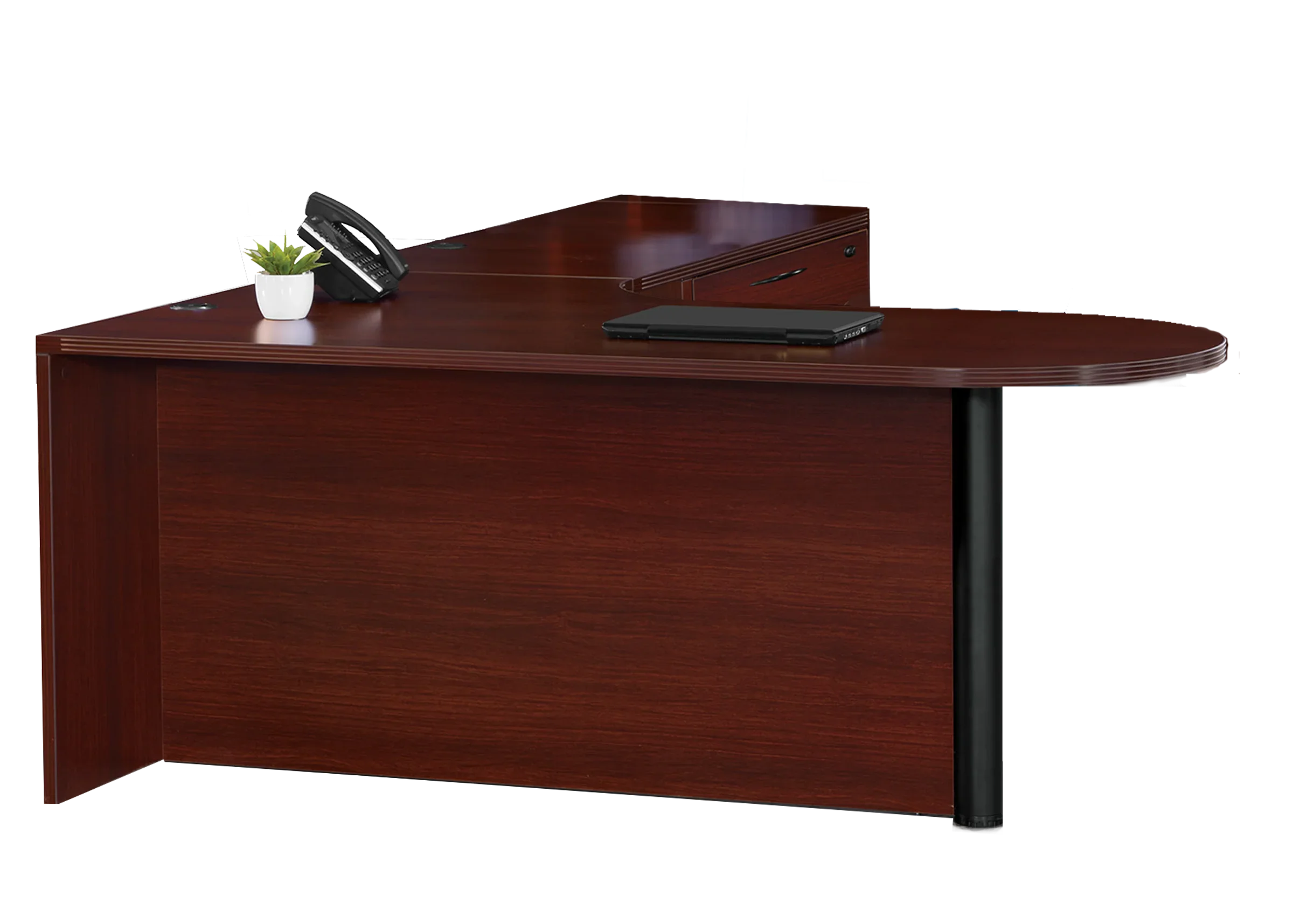 NAP-TYP17 - Napa 'L' Shape Bullet End Office Desk w/ Inner Curve by OSP