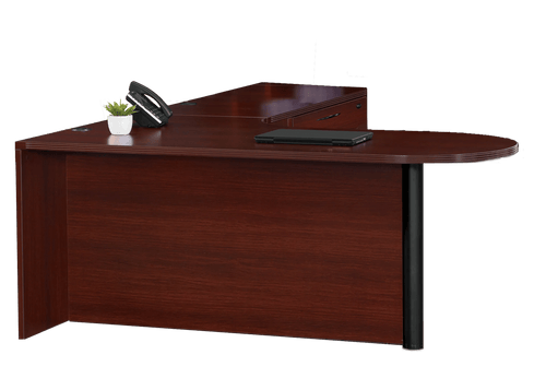 NAP-TYP17 - Napa 'L' Shape Bullet End Office Desk w/ Inner Curve by OSP