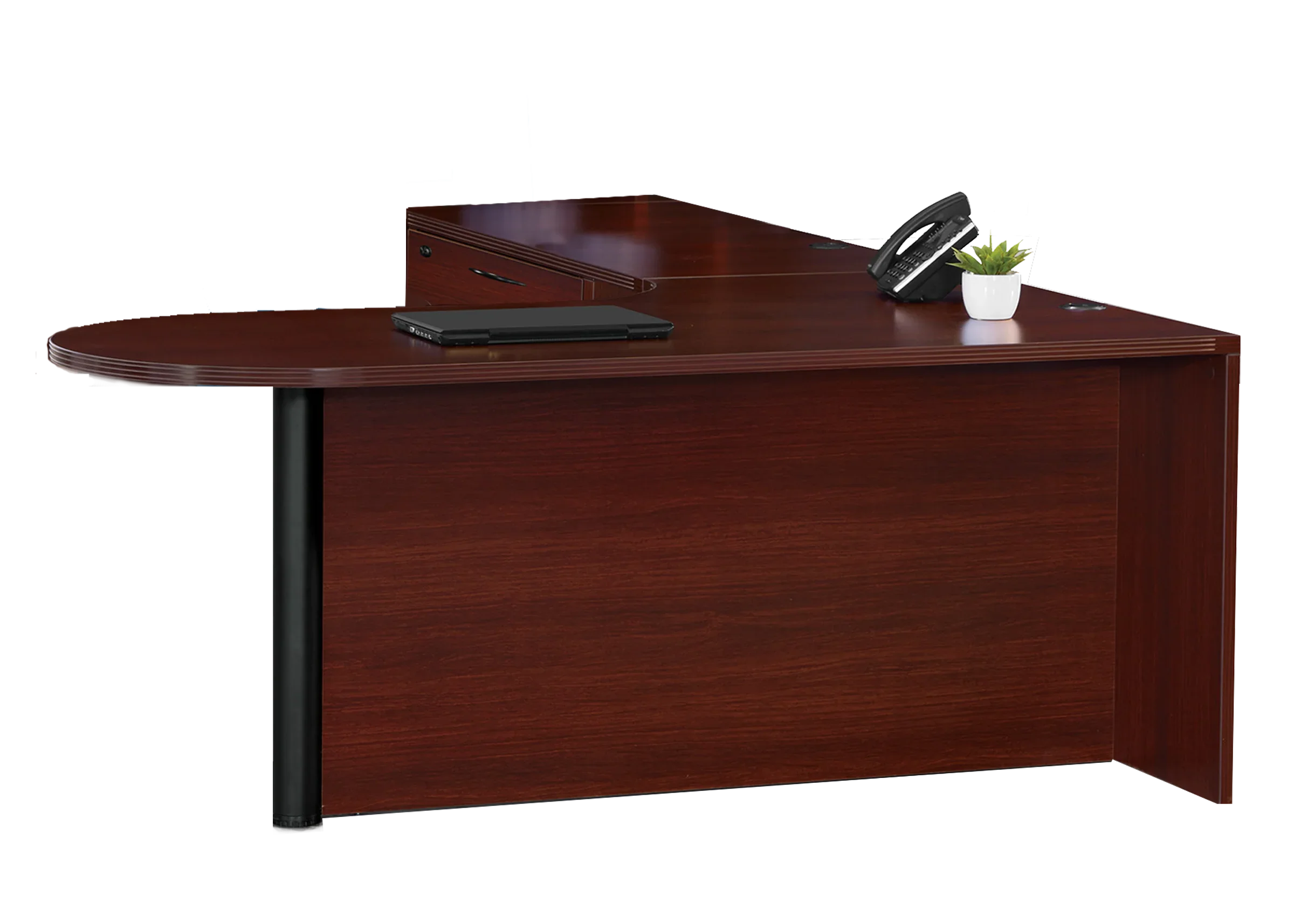 NAP-TYP17 - Napa 'L' Shape Bullet End Office Desk w/ Inner Curve by OSP