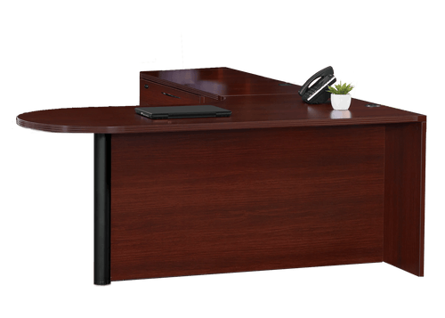 NAP-TYP17 - Napa 'L' Shape Bullet End Office Desk w/ Inner Curve by OSP