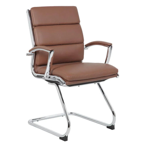 1509V - Merak Executive Guest Chair Sled Base with Chrome Frame by Office Source