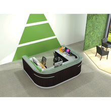 Load image into Gallery viewer, COSMO2 - Cosmo Glass Top U Shaped Reception Desk by Office Source
