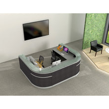Load image into Gallery viewer, COSMO2 - Cosmo Glass Top U Shaped Reception Desk by Office Source
