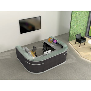 COSMO2 - Cosmo Glass Top U Shaped Reception Desk by Office Source
