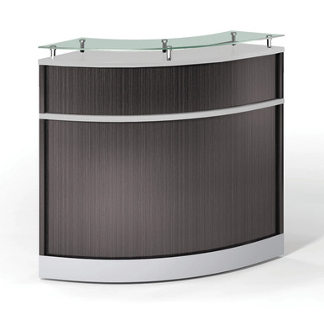 RCN3131C - Cosmo Collection Curved Glass Top Reception Desk by Office Source