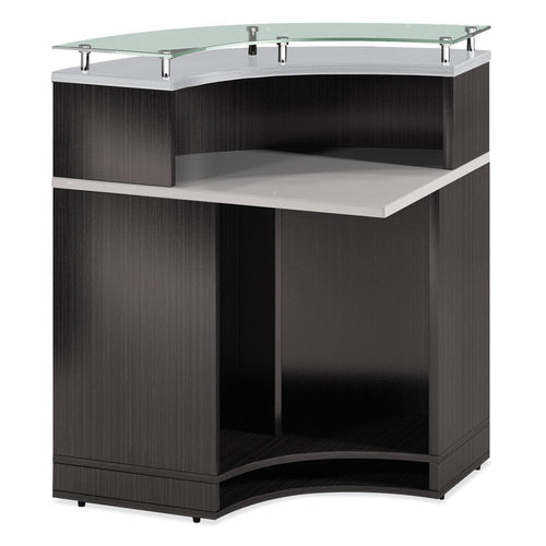 RCN3131C - Cosmo Collection Curved Glass Top Reception Desk by Office Source