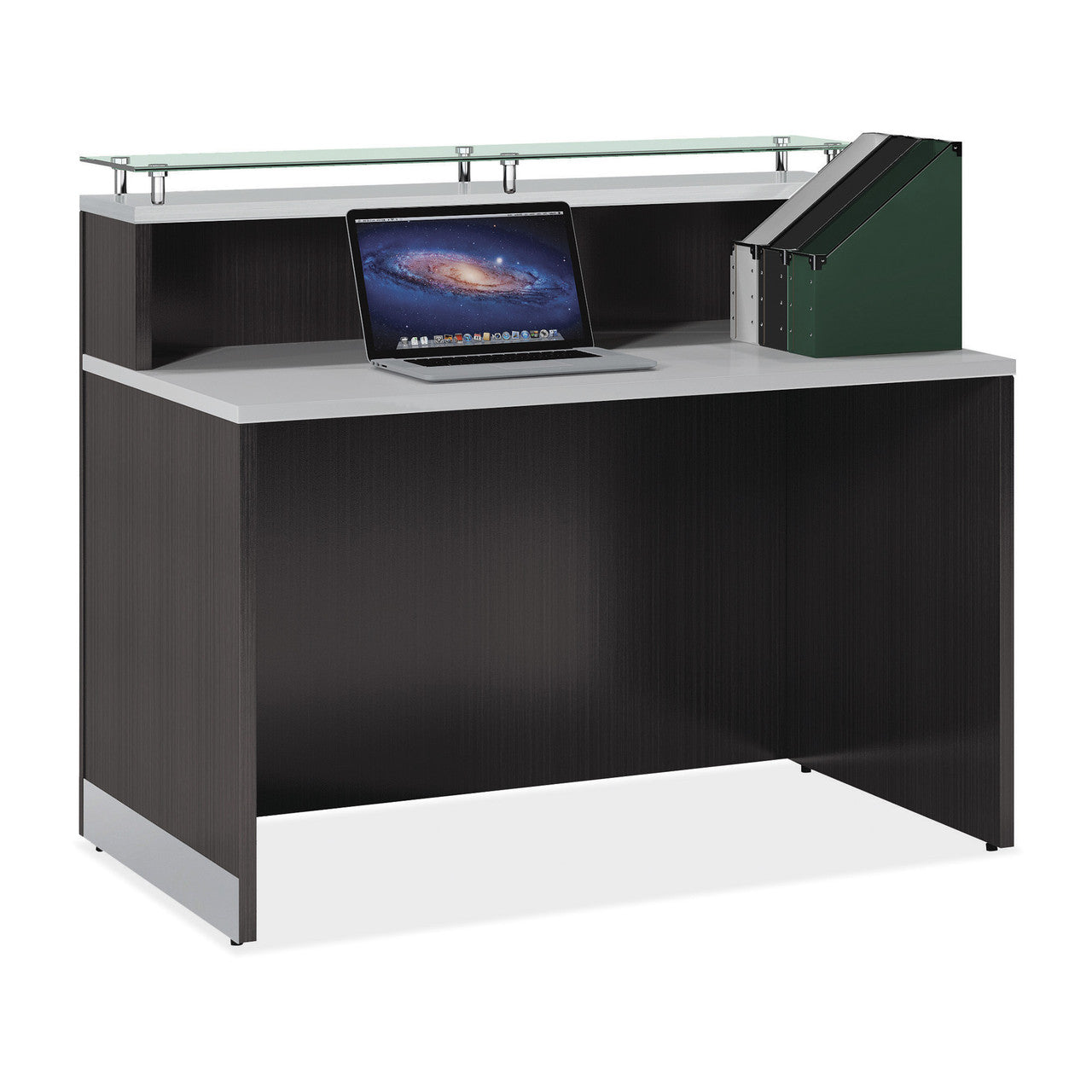 RCN4731 - Cosmo Collection 48" Glass Top Reception Desk by Office Source