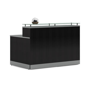 RCN6331 - Cosmo Collection 63" Glass Top Reception Desk by Office Source