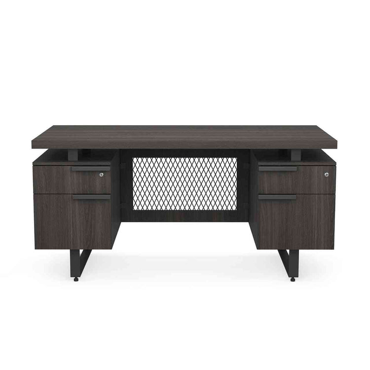 EV6030DPGG - OfficeSource Palisades Double Pedestal Desk - 60" x 30"