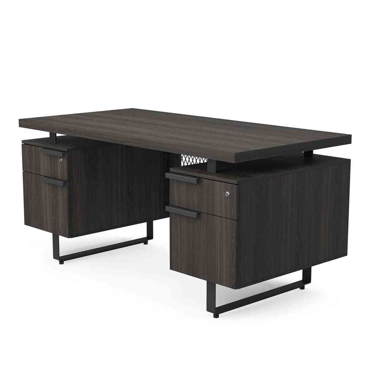 EV6030DPGG - OfficeSource Palisades Double Pedestal Desk - 60" x 30"
