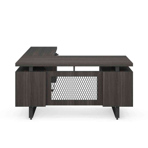 EV6030LGG - OfficeSource Palisades 'L' Shape Double Pedestal Desk w/ Reversible Return - 60