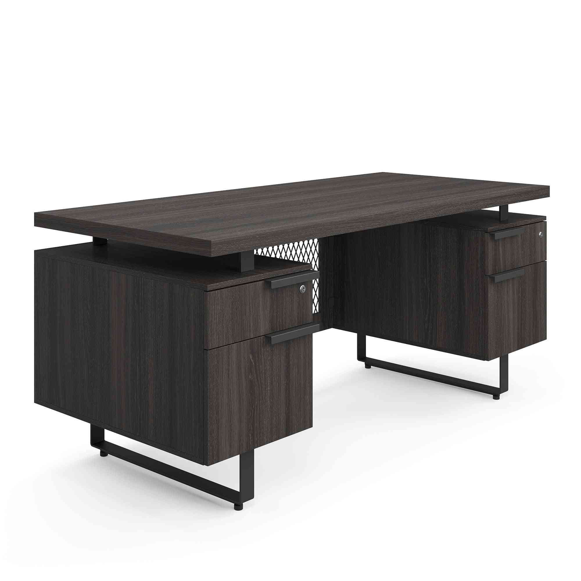 EV6630DPGG - OfficeSource Palisades Double Pedestal Desk - 66" x 30"