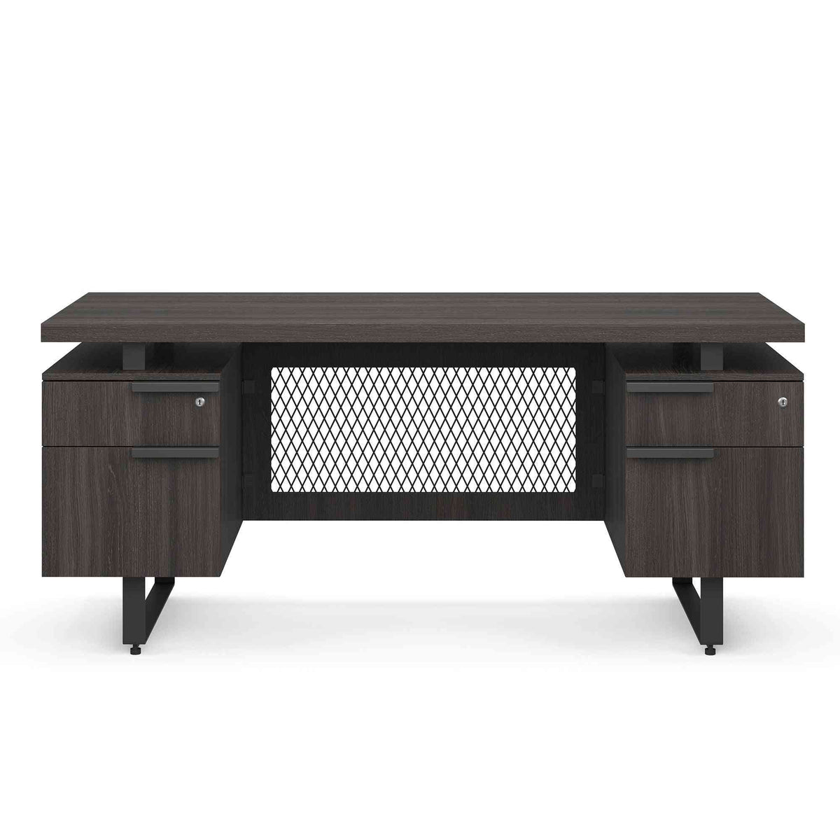 EV6630DPGG - OfficeSource Palisades Double Pedestal Desk - 66" x 30"