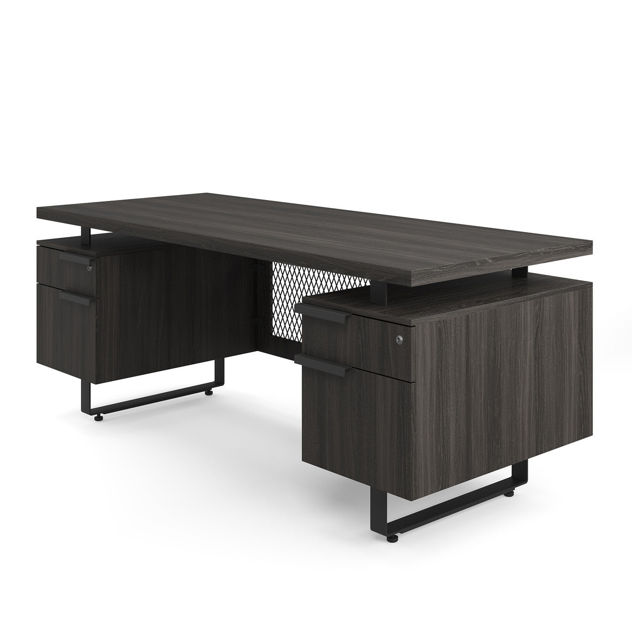 EV7230DPGG - OfficeSource Palisades Double Pedestal Desk - 72" x 30"