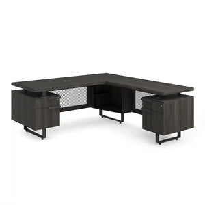EV7230LGG - OfficeSource Palisades 'L' Shape Double Pedestal Desk