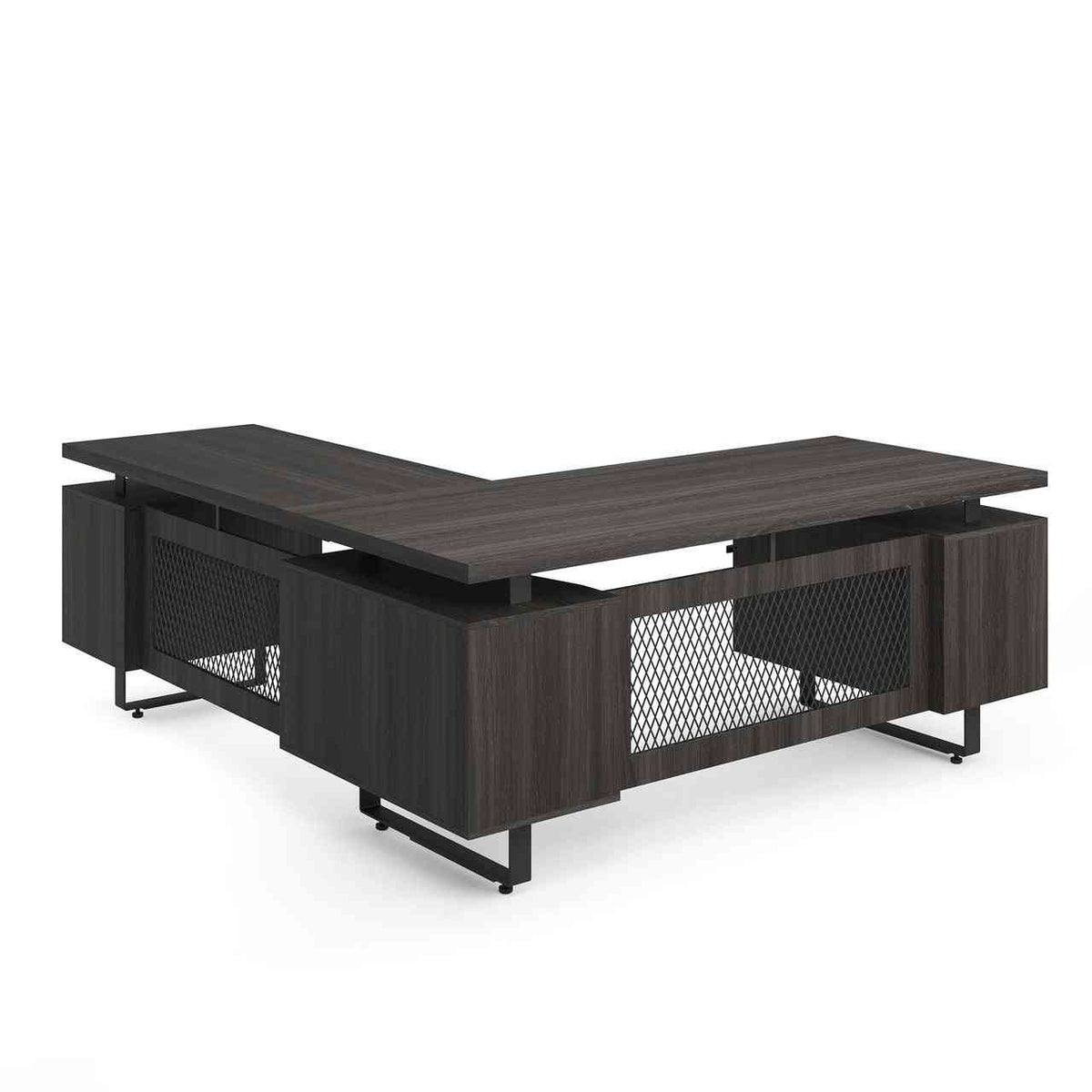 EV7230LGG - OfficeSource Palisades 'L' Shape Double Pedestal Desk