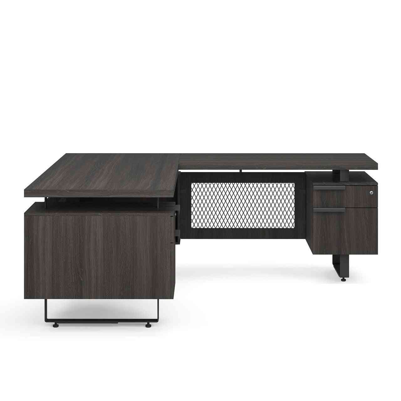 EV7230LGG - OfficeSource Palisades 'L' Shape Double Pedestal Desk