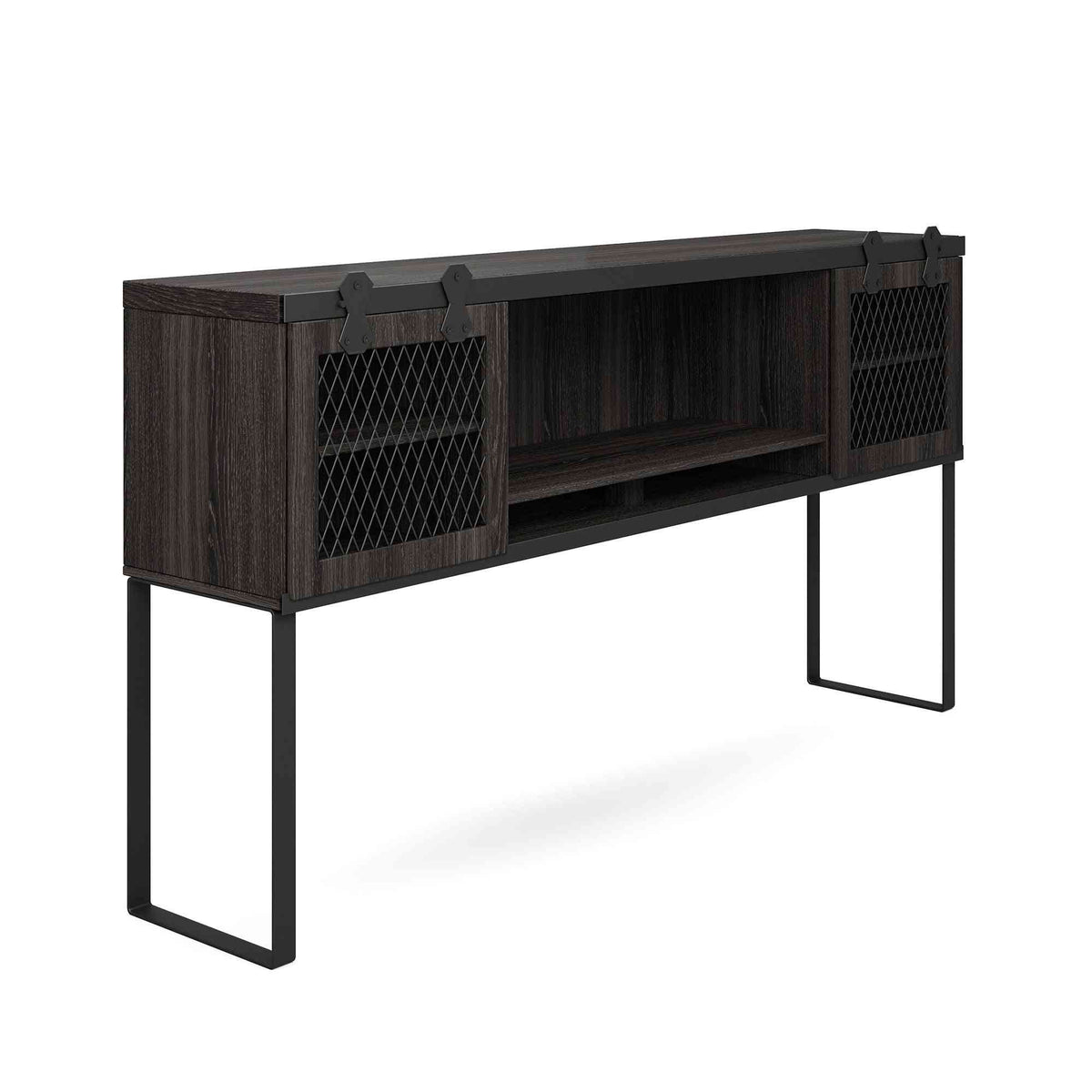 EVC350GG - OfficeSource Palisades Hutch w/ Supports & Sliding Doors