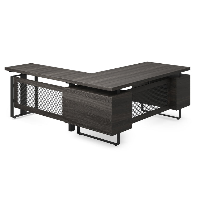 EVH200GG - OfficeSource Palisades 'L' Shape Electric Height Adjustable Desk