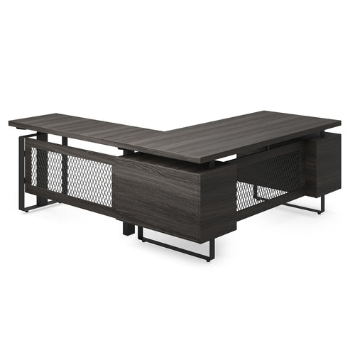EVH200GG - OfficeSource Palisades 'L' Shape Electric Height Adjustable Desk