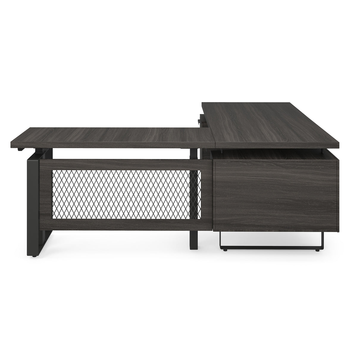 EVH200GG - OfficeSource Palisades 'L' Shape Electric Height Adjustable Desk