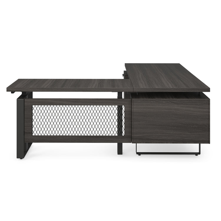 EVH200GG - OfficeSource Palisades 'L' Shape Electric Height Adjustable Desk