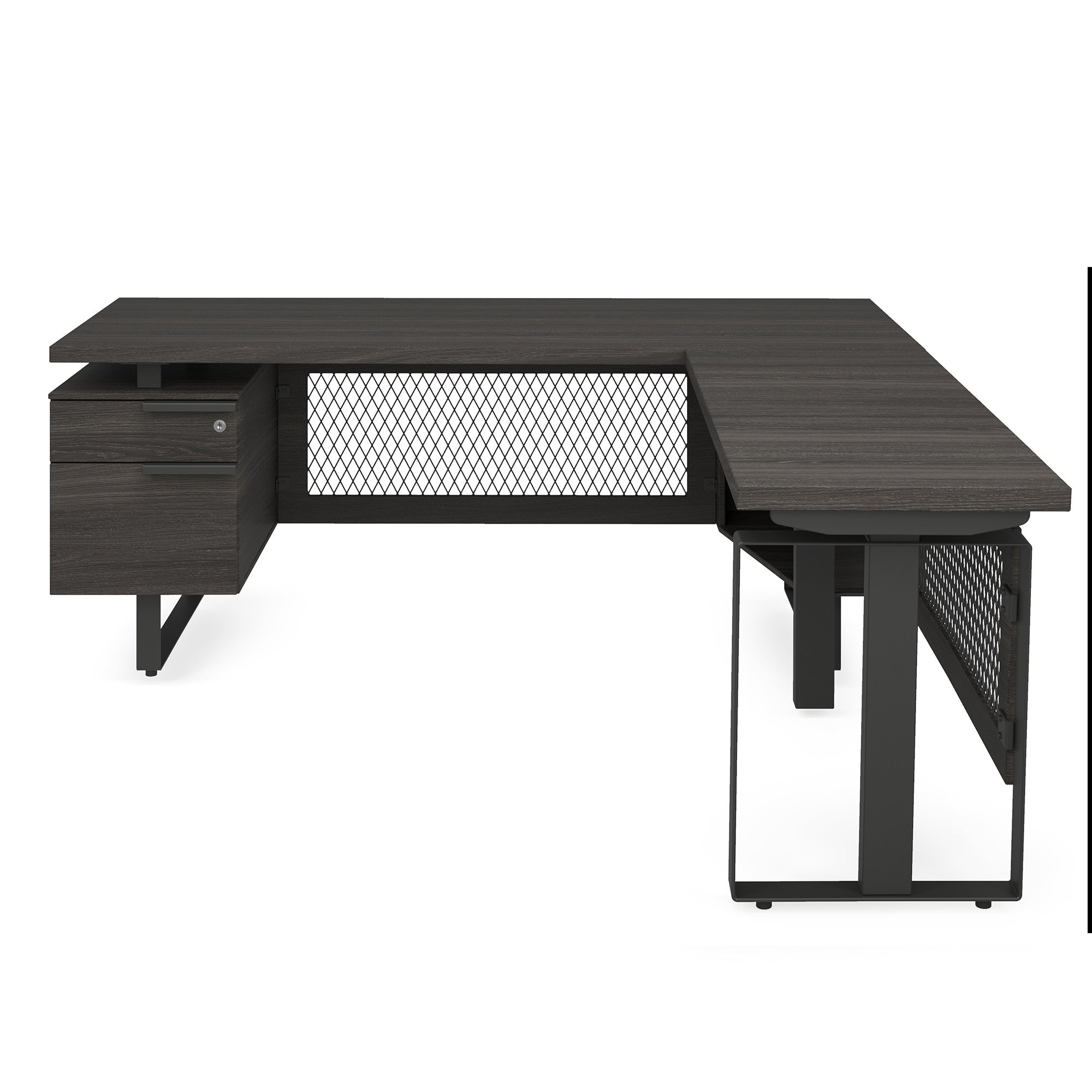 EVH200GG - OfficeSource Palisades 'L' Shape Electric Height Adjustable Desk