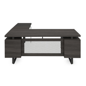 EVH300GG - OfficeSource Palisades Industrial L-Shaped Height Adjustable Desk w/ Single Pedestal