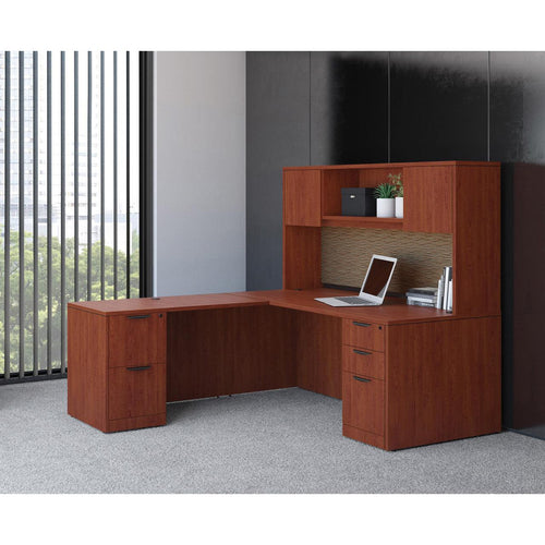 OSTYP235 - OS Laminate L Shaped Desk w/ Hutch by Office Source