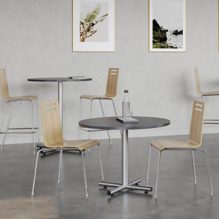 OSST7005 - OfficeSource Rowan Square Bentwood Bar Height Café Stool