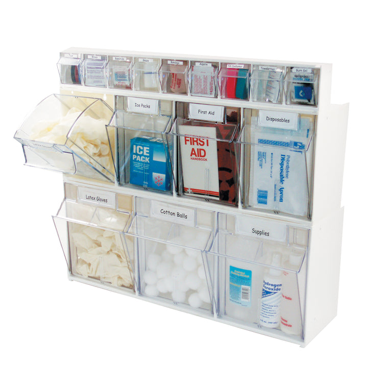 Tilt Bin Interlocking Multi-Bin Storage Organizer