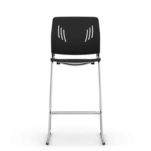 OSST7013 - OfficeSource Rise Stool Polyurethane Stool w/ Footrest & Chrome Base